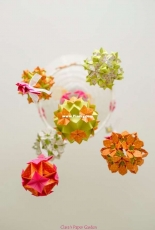 Origami paper mobile - spring version