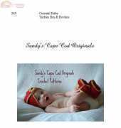 Sandys Cape Cod Originals - Sandy Powers - Oriental Baby Turban Hat and Booties
