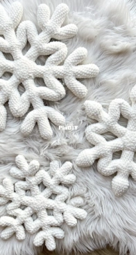 Ale Makaa - Ale Maka - Alemaka - Aleksandra Maka - Set of Snowflakes Pillows:  The Smallest Snowflake Pillow - Snowflake Pillow II - Snowflake Pillow