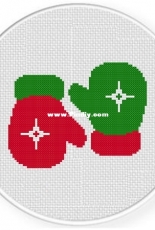 Daily Cross stitch - Holiday Hand Mittens