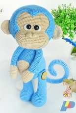 Havva Designs - Havva Unlu  - Cute Blue Monkey  - French
