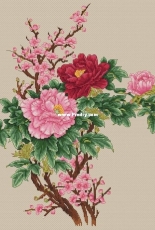 Angel Stitch - Japanese Peony by Angela Grigorieva / Sharipova - Free