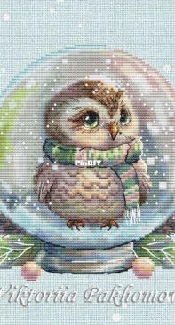Snowglobe With An Owl 3 by Viktoriia Pakhomova XSD