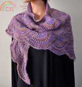 Crystal Palace Yarns-Nocturne Fan Shawl by Gail Tanquary