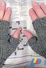 Mens Fingerless Mitts by Kathy North -Free
