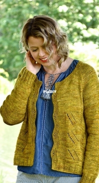 Foxtrot Cardigan by Marie Greene - English and French