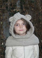 TMK Crochet - Jennifer Lynas - Hooded Bear Cowl
