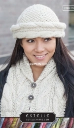 Bulky Cable Brim Hat by Michelle Porter-Free