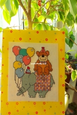 Birthday card (design from Cross Stitch Card Shop)