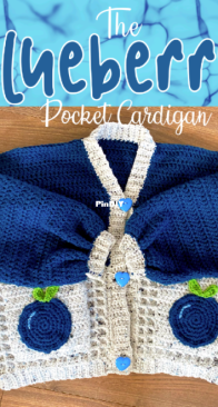 High Level Bandanas - Sylvie Bouffard - Blueberry Pocket Cardigan