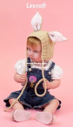 Lincraft - P029 Grasslands Baby Bonnet with Bunny Ears - Free
