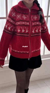 Hi Deer Jacket by JJOO knit