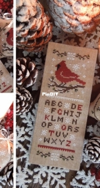 The Little Stitcher- Little Winter Cardinal