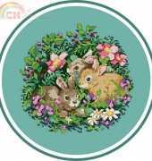 Flower Patch Bunnies from 1991 Keepsake Calendar
