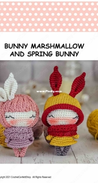 Crochet Confetti Shop - Irina Moilova - Little Bunny Marshmallow and Spring Bunny