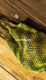 Crochet granny bag in green