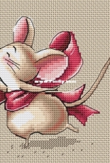 Mouse with a Bow by Jeanne Dick