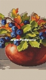 Paradise Stitch - Blueberry by Olga Lankevich