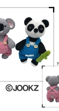 Jookz - Joke Postma - Koala and Panda cuddly toys - Knuffeltjes Koala en Panda - Dutch
