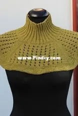 Green Lace Neck Warmer by Irina Pi