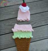 Cadi Schmidt - Ice Cream Cone Cocoon and Hat