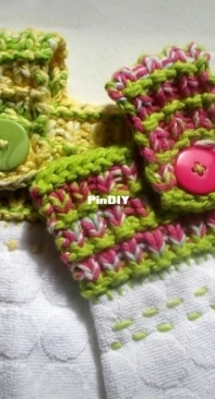 Mother’s Day Hand Towel and Pot Holder - Lara Simonson - KnotEnufKnitting