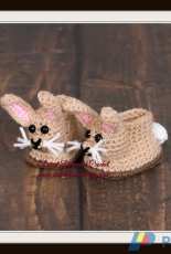 Desert Diamond Crochet - Rebecca Goldsmith - 047 Bunny Rabbit Baby Booties