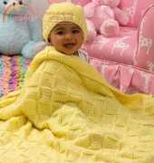 Baby Blocks Blanket...LW4306.. Ingrid Fallon for Red Heart   free