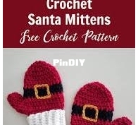 Crochet For You - Erangi Udeshika - Crochet Santa Mittens - Free