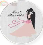 Daily Cross Stitch - Just Married