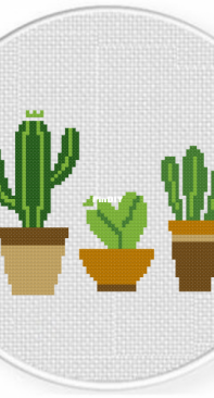 Daily Cross Stitch - Potted Cactus
