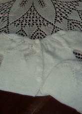 lace leaves sweater & hat for baby