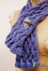 Washington Square Cabled Scarf by Keri McIntyre-Free