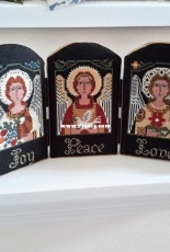 Prairie Schooler Angels - triptych finish