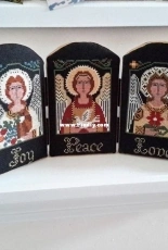 Prairie Schooler Angels - triptych finish