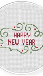 Daily Cross Stitch  - Happy New Year Vines