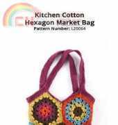 Lion Brand Yarn  - Kitchen Cotton - L20064 Hexagon market Bag