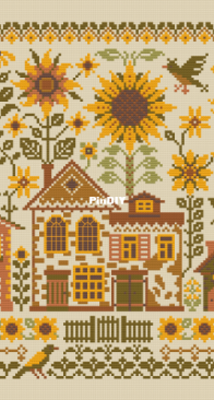 OwlForest Embroidery 0486 - Sunflower Houses SAGA