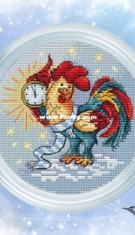 Eastern Calendar - Cockerel by Antonina Tretyakova