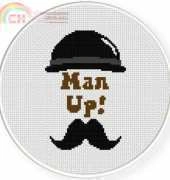 Daily Cross Stitch - Man Up