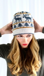 Beware of the Moose Beanie by Amy Miller