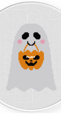 Daily Cross Stitch - Ghost Treat