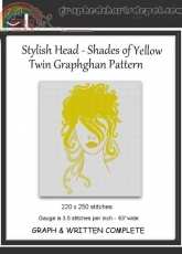 GraphedChartsDepot- Lissa Mitchell- Stylish Head Shades of Yellow Twin Graphghan