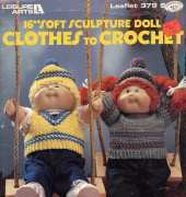 Patons And Baldwins Canadiana 1037 Crochet Cuties  /  Leisure Leaflet 379 16" soft Sculpture Doll Clothes to Crochet by Anne Halliday