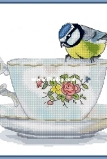 Tit on a Cup by Inna Peshkova