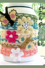 Genevive Crochet Patterns - Headband with Butterfly and Flower - Free