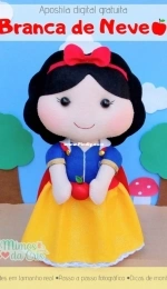 Mimos da Cris - Branca de Neve - Snow White - Felt - Portuguese- Free