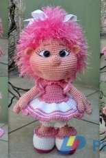 pink-white elf doll