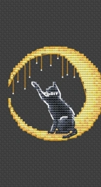 Moon Cat Circle by Irina Konoplich XSD