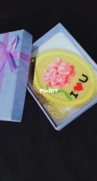 Cross Stitch Metal bookmark Finished work